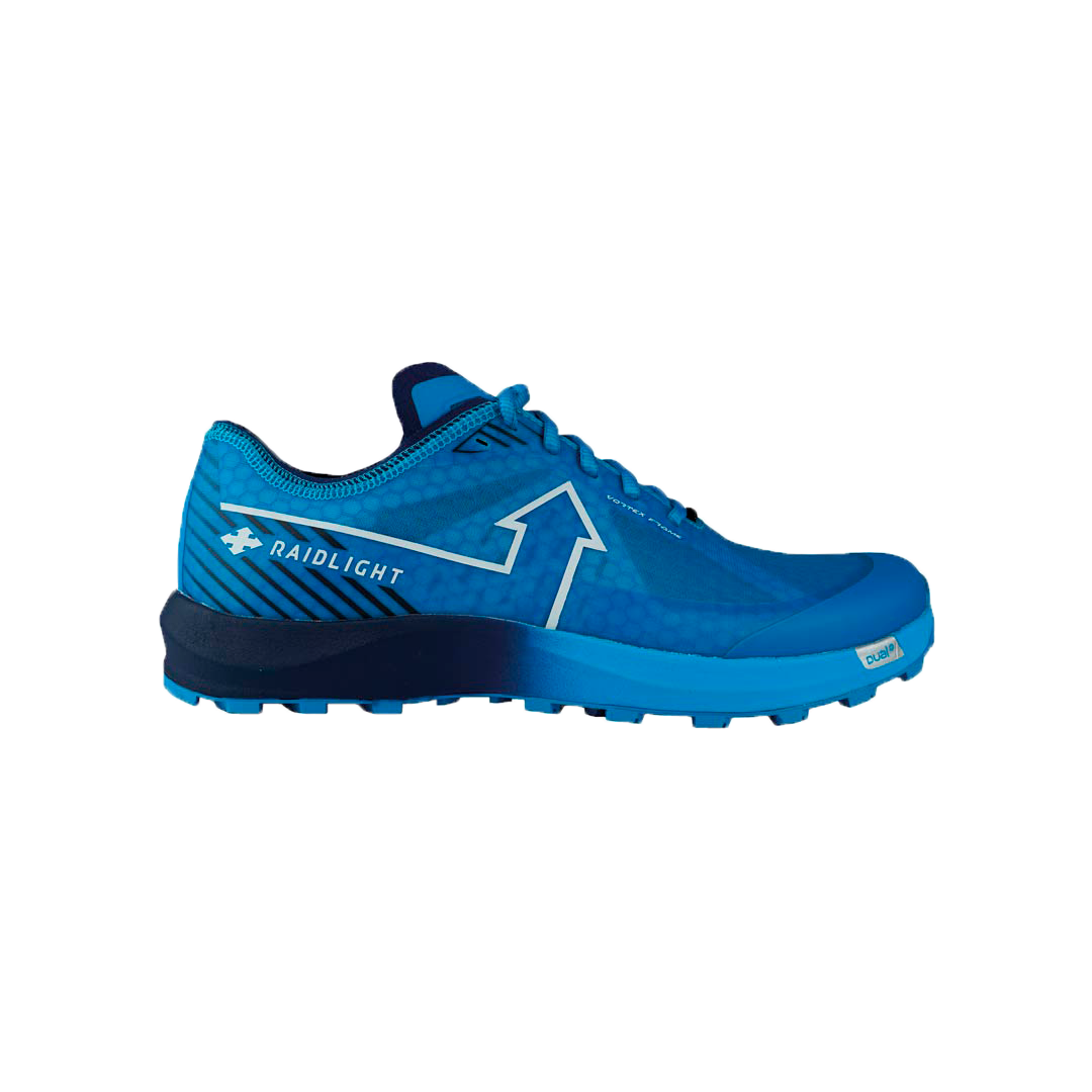 Ténis desportivo azul Raidlight com sola de cravos