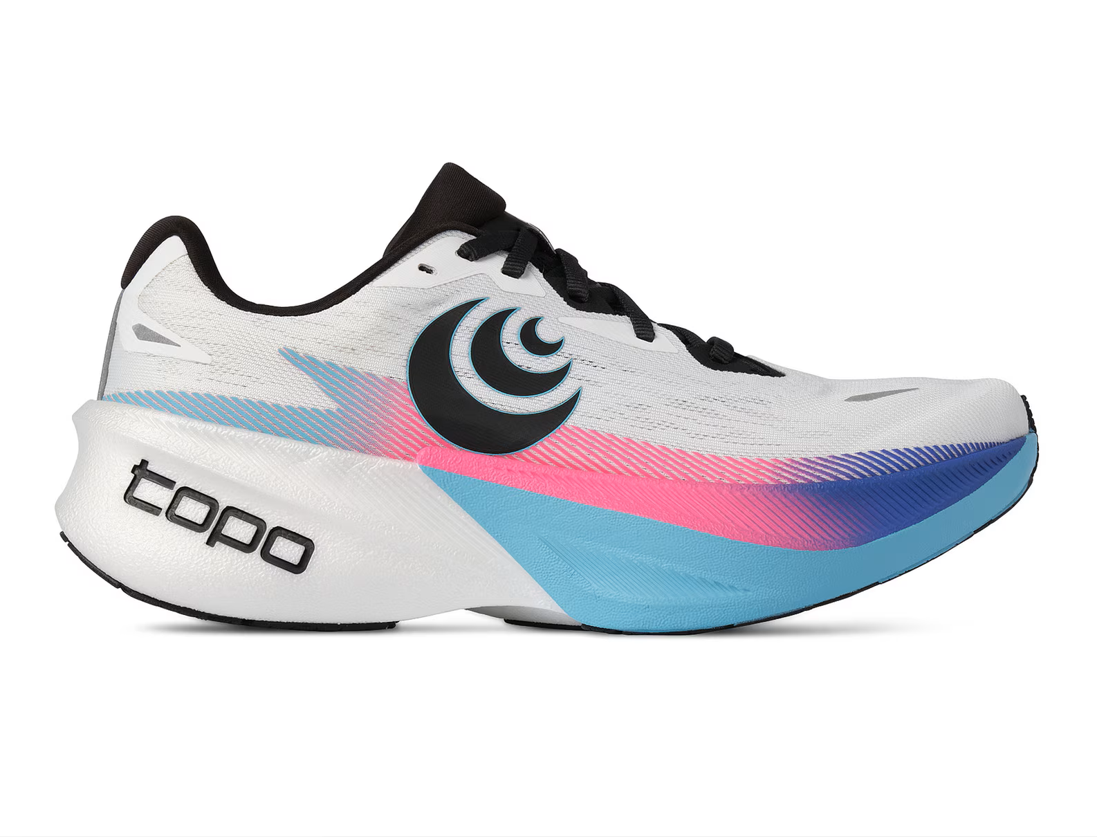 Tenis desportivo branco com detalhes coloridos e logótipo preto