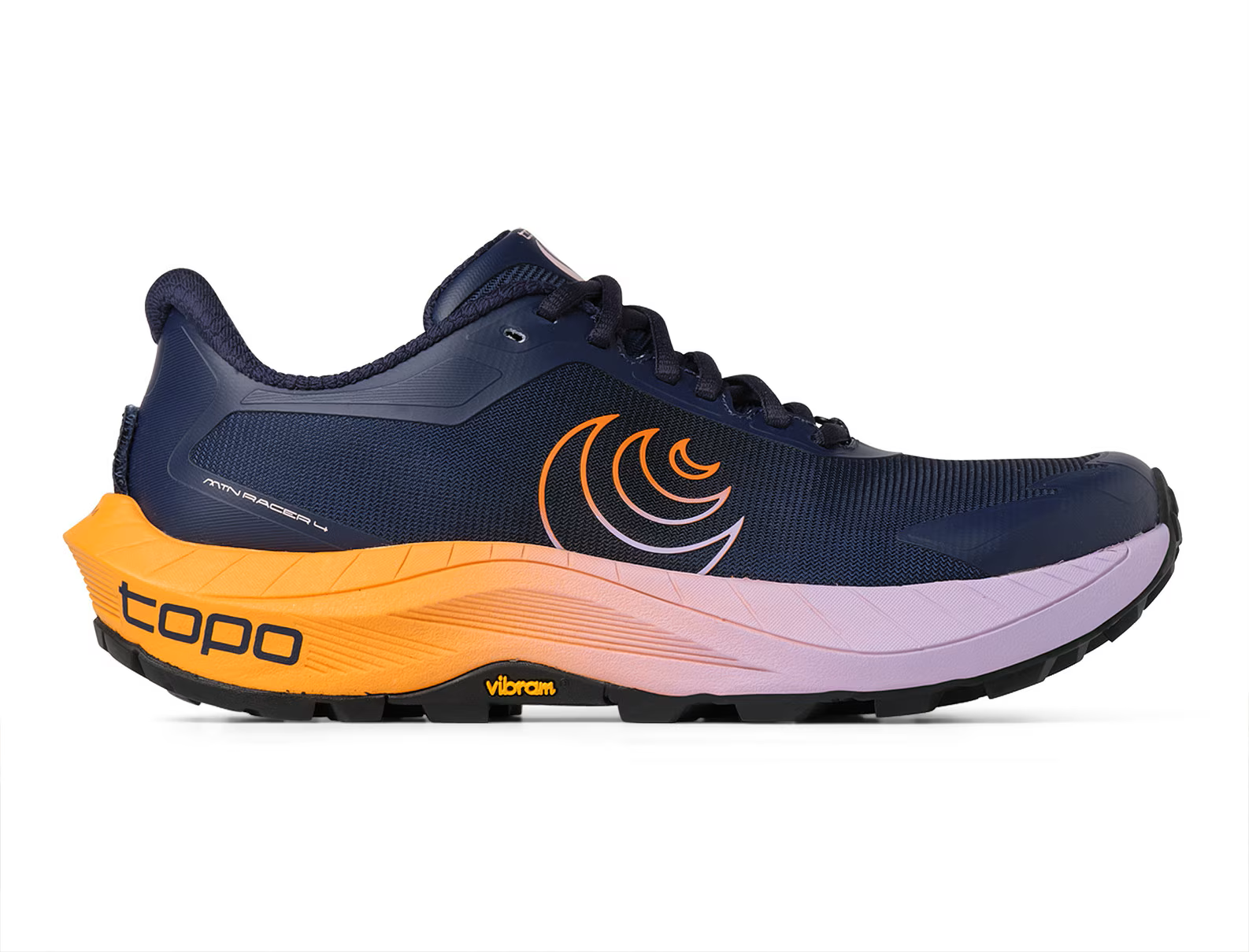 Ténis de corrida Topo MTN Racer 4 preto com sola laranja a rosa