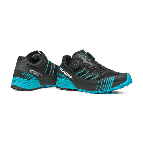 Sapatilhas desportivas Scarpa preto e azul turquesa com sola robusta