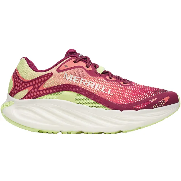Ténis desportivos Merrell rosa e verde com sola branca