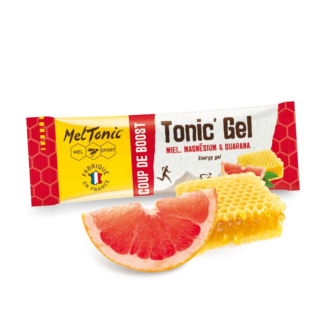 Barra energética MelTonic Tonic Gel com toranja e favo de mel