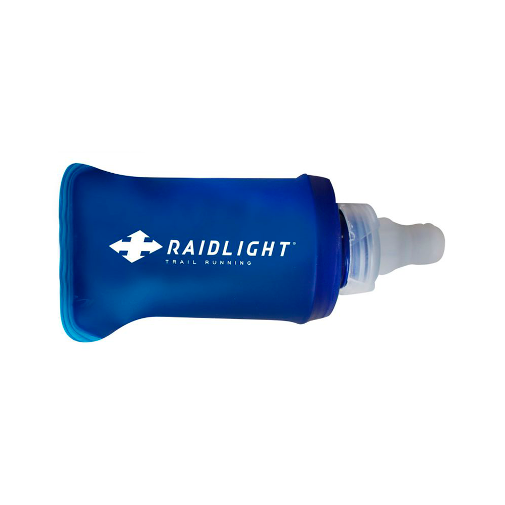 Frasco flexível azul Raidlight com bico de silicone para corrida
