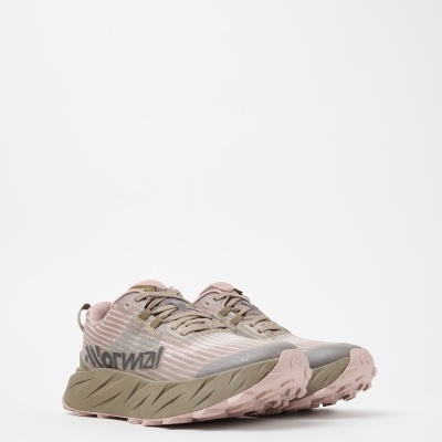 Sapatilhas desportivas Hoka One One Elevon 2 bege e rosa claro com sola robusta
