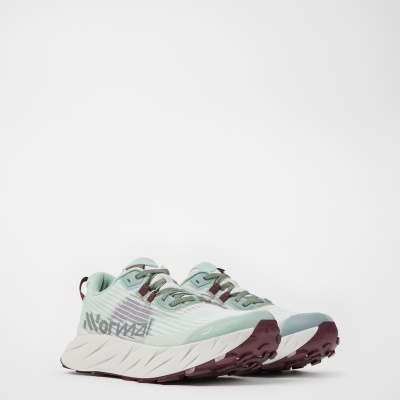 Sapatilhas de corrida Norvazil verde claro com sola bordeaux