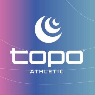 Logótipo topo ATHLETIC em fundo azul e roxo