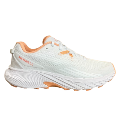 Sapatilha desportiva branca com detalhes bege e marca MERRELL