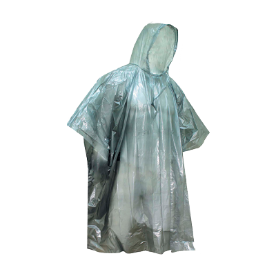 Capa de chuva de plástico transparente com capuz