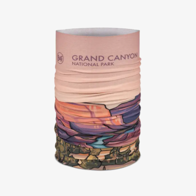 Cachecol tubular colorido com texto GRAND CANYON NATIONAL PARK