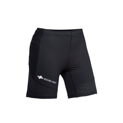 Calções desportivos pretos com logo branco RAIDLIGHT