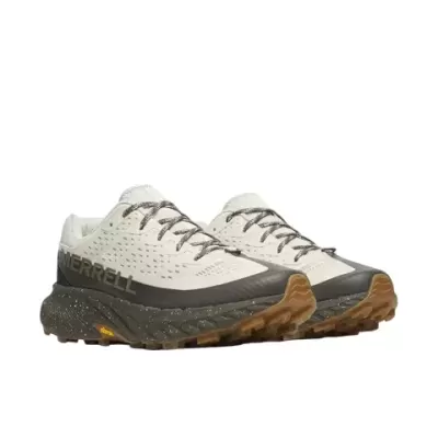 Sapatilhas Merrell brancas e cinza escuro com sola castanha