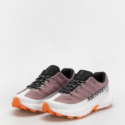 Sapatilhas desportivas Merrell cor rosa com sola laranja e detalhes pretos