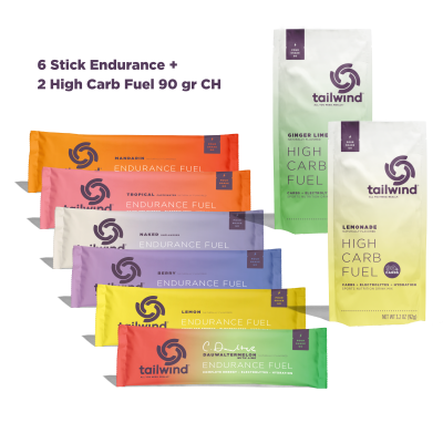 Pacote de barras de energia Endurance Fuel e sacos de High Carb Fuel