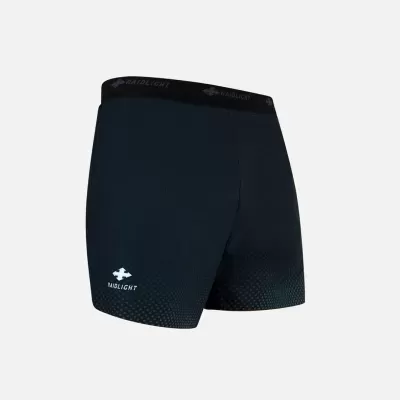 Cuecas interiores esportivas RaidLight em tecido preto com padrão de pontos e cós elástico preto