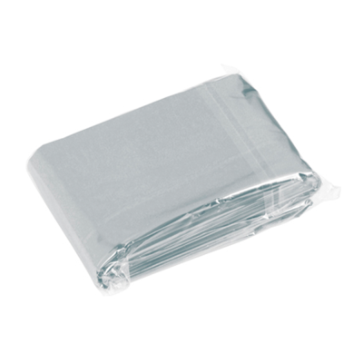 Pacote de folhas de papel cinzento embalado em plástico transparente