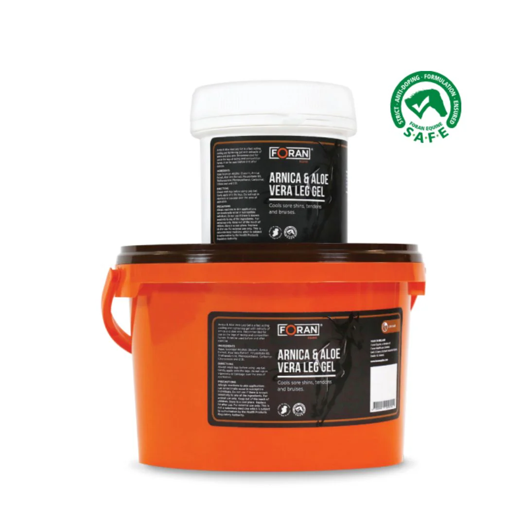 Duas embalagens de gel Arnica & Aloe Vera das Foran