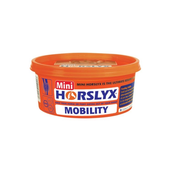 Embalagem plástica laranja redonda de suplemento para cavalos Mini HORSLYX MOBILITY