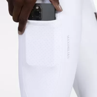 Cal&#x00E7;as&#x20;de&#x20;Equita&#x00E7;&#x00E3;o&#x20;Aero&#x20;White&#x2F;Silver&#x20;Full&#x20;Grip&#x20;Maximilian