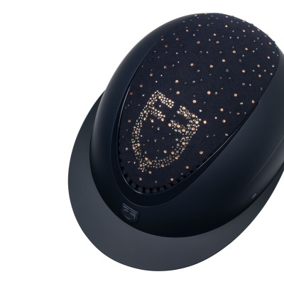 Toque&#x20;Equestro&#x20;Azul&#x20;-&#x20;Log&#x00F3;tipo&#x20;com&#x20;Brilhantes