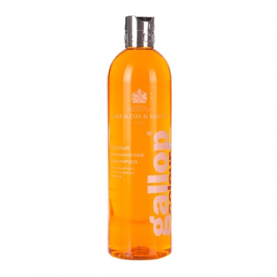 Frasco de champô colorido para cavalos com tampa prateada