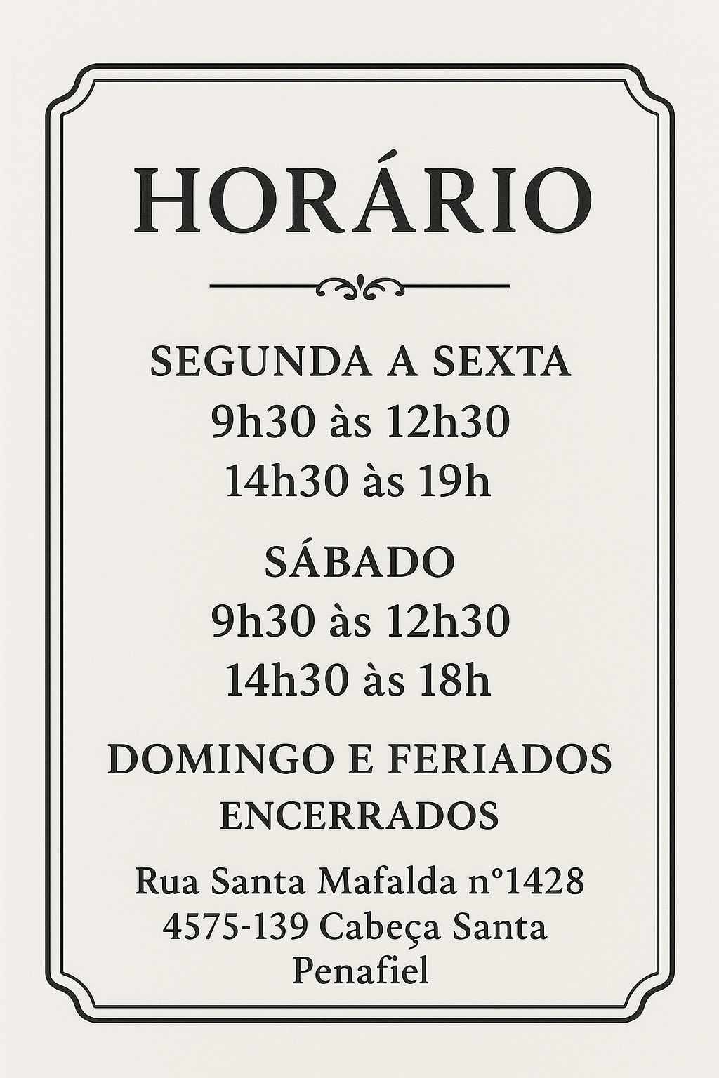 Visite-nos na nossa loja Cabeça Santa, Penafiel