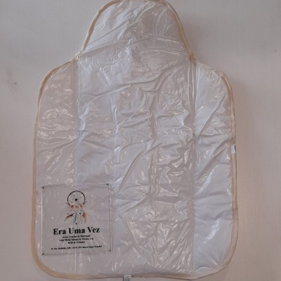 Colchão de bebé transparente com bordas bege e etiqueta Era Uma Vez