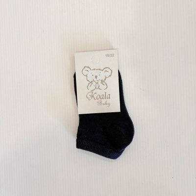 Meias pretas de bebé com etiqueta Koala Baby e tamanho 19/22