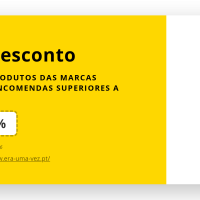 Cupão de desconto de 10% para produtos selecionados