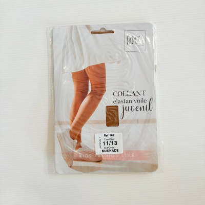 Embalagem de collants elásticos cor muscade tamanho 11/13 para crianças