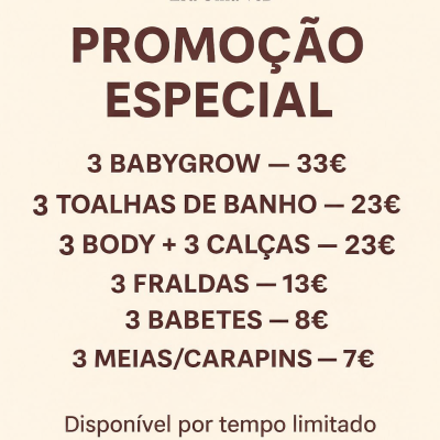 Promoção especial Era Uma Vez com preços de produtos infantis e link do site