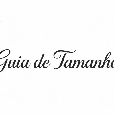 Desenho apanhador de sonhos com flores e texto Guia de Tamanhos