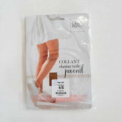 Embalagem de collants elástano voile juvenil cor Muskade tamanho 4/5 Fabri Matex