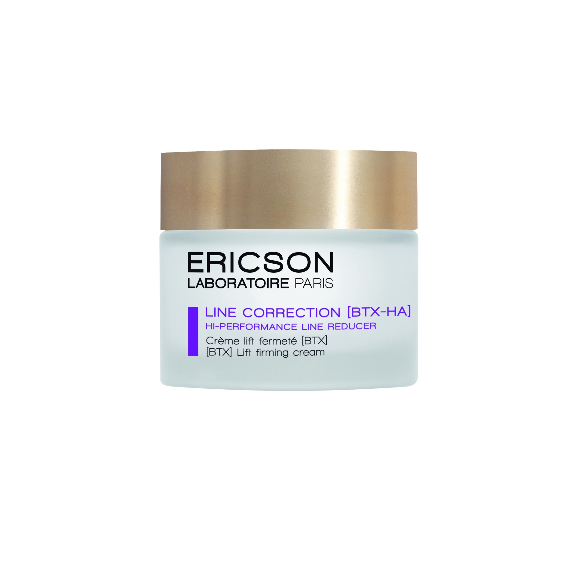 Frasco de creme firmador ERICSON Laboratoire Paris com tampa dourada