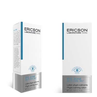 Embalagem de loção calmante ERICSON LABORATOIRE PARIS EYE ZONE
