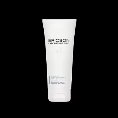 Tubo branco de creme de volume para busto da Ericson Laboratoire Paris em fundo preto