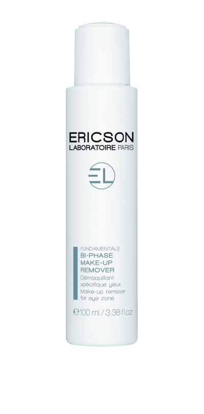 Frasco branco cilíndrico de desmaquilhante ERICSON LABORATOIRE PARIS