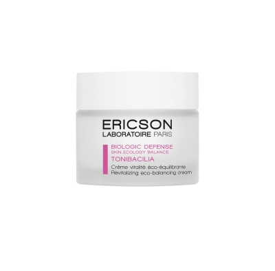 Frasco branco opaco de creme revitalizante Ericson Laboratoire Paris