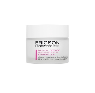 Frasco branco de creme Ericson Laboratoire Paris Biologic Defense