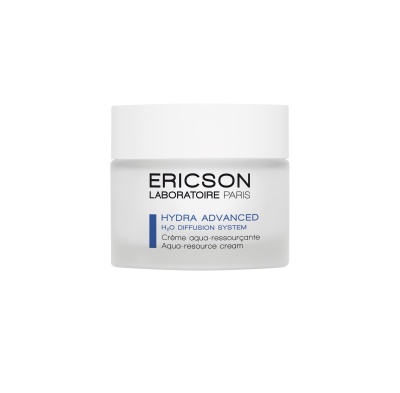 Frasco branco de creme facial Ericson Laboratoire Paris Hydra Advanced
