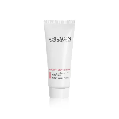 Frasco branco de creme Ericson Laboratoire Paris BIOM+ Sensitive