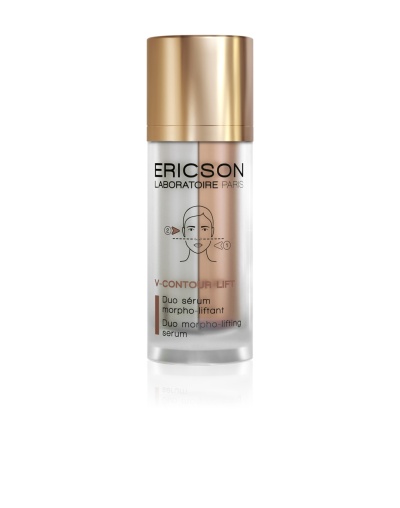 Frasco de sérum duo V-CONTOUR LIFT da Ericson com tampa dourada