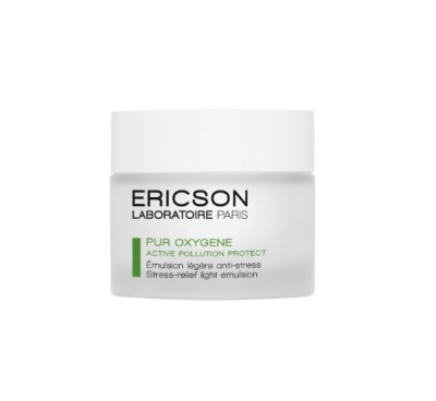 Frasco branco de creme anticontaminação da marca Ericson