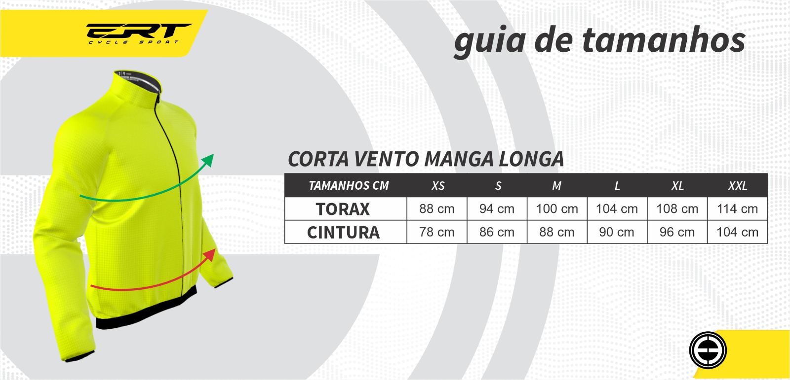 corta vento manga longa