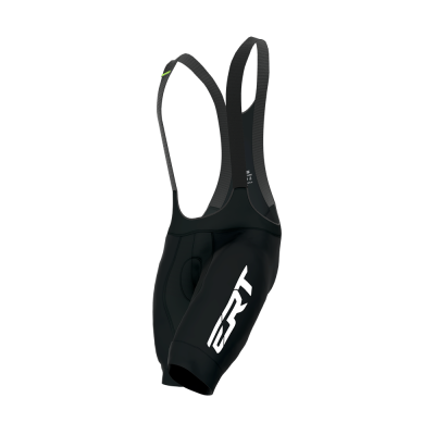 Calções de ciclismo pretos com alças e logótipo BRT branco