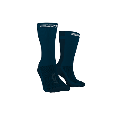 Meias desportivas azuis escuras com logótipo ERT branco