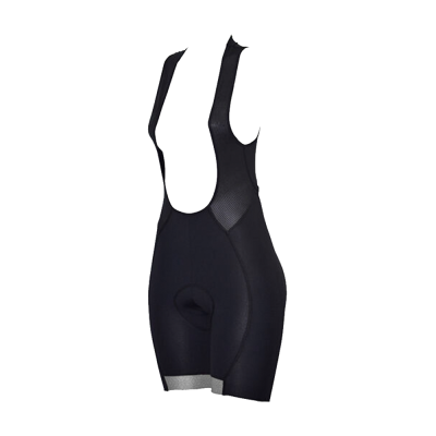 Calção de ciclismo feminino preto com alças e acolchoamento