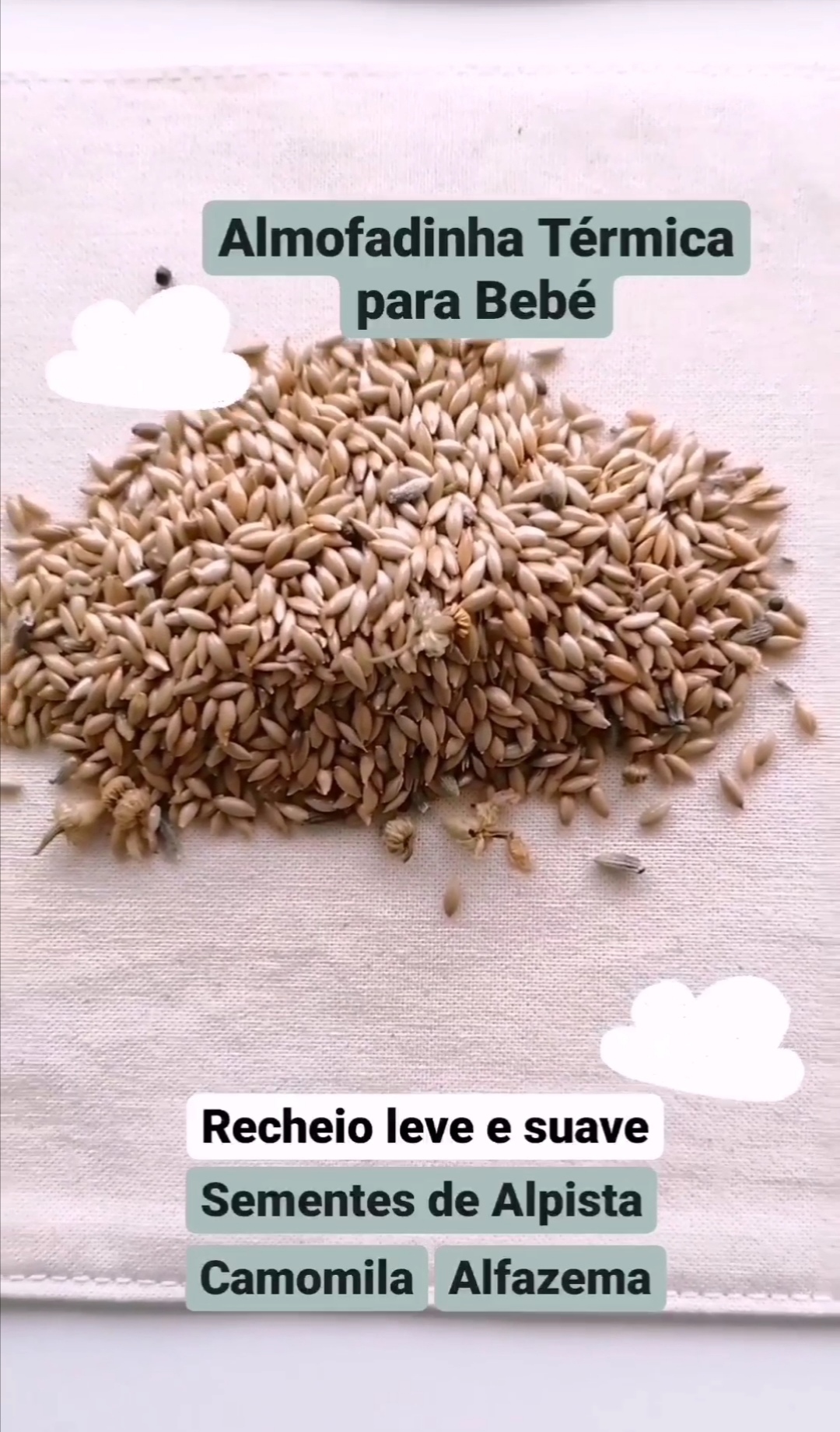 Almofadinha Térmica para Bebé: Tipo de Recheio