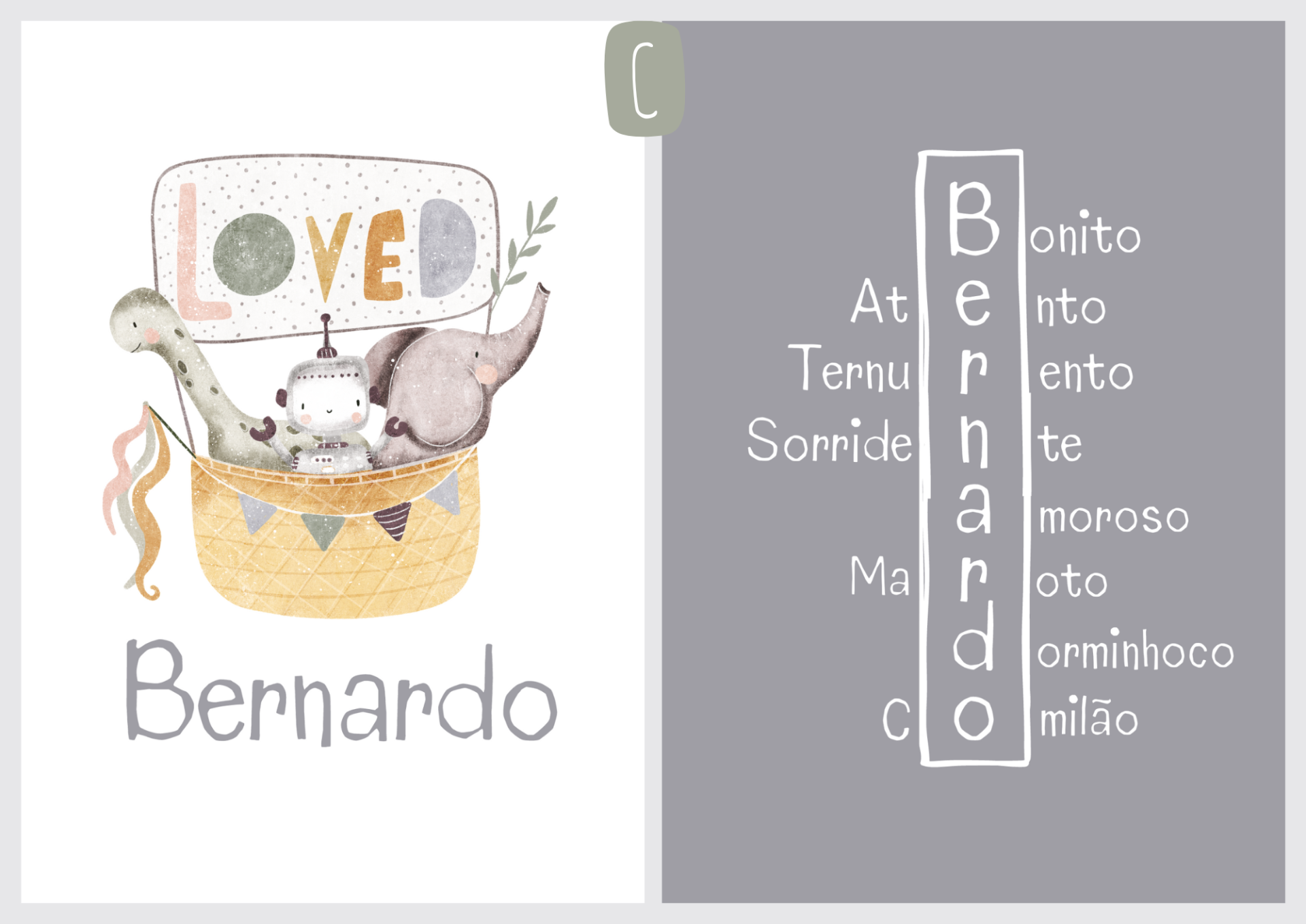 Ilustração com nome: "Loved" Ilustração com nome: "Loved"