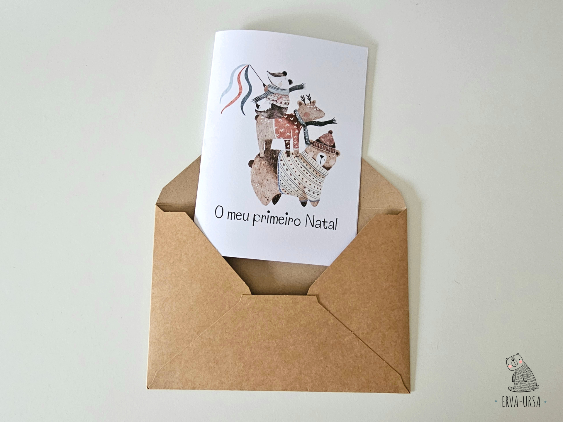 Postal: "O meu primeiro Natal" Postal: "O meu primeiro Natal"