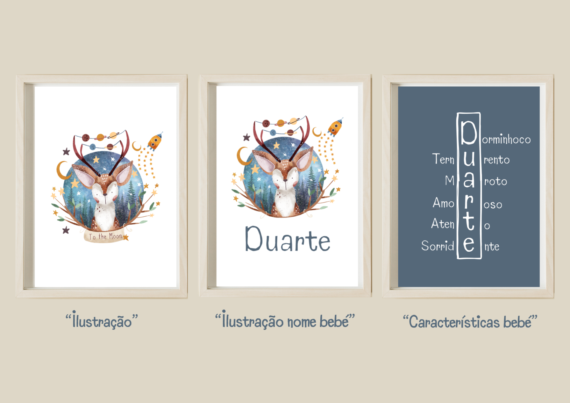 Ilustração com nome: "To the Moon" Ilustração com nome: "To the Moon"